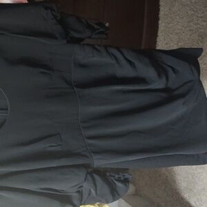 Self-portrait black crepe puff sleeves mini dress